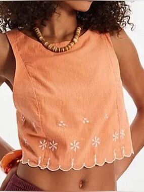 New Free People Embroidered Top